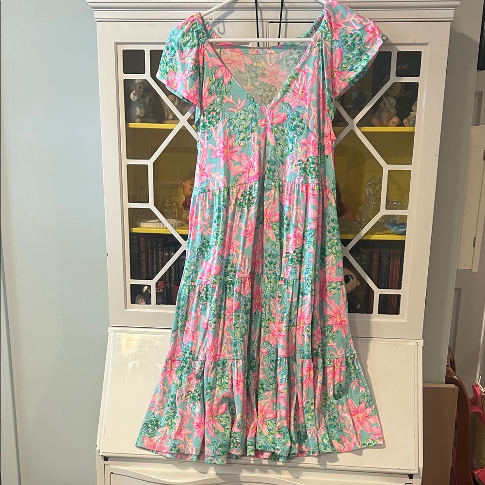 Lilly Pulitzer Pink and Blue Floral Top